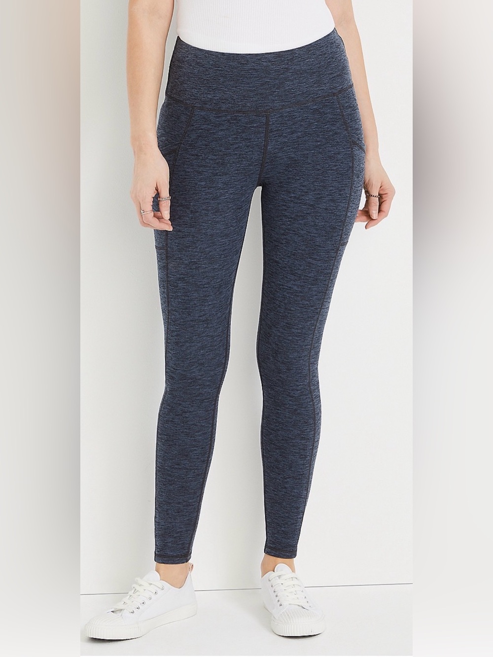 Maurices Navy Heather High-Rise Pocket Leggings